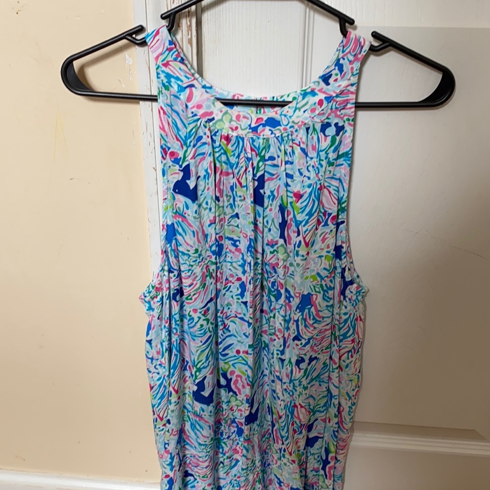 Ann Carson Brightly Colored Dressy Tank Top Size Large